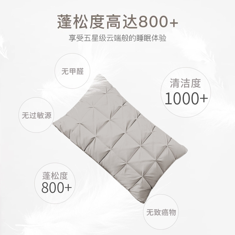 五星级酒店枕头护颈椎助睡眠宿舍单人柔软舒适羽绒枕芯家用一对装,淘宝优惠券,粉丝福利购,淘宝优惠卷
