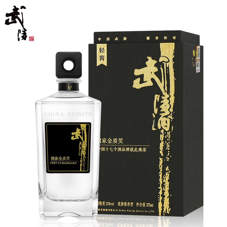 【22年老酒】武陵酒轻酱酱香型白酒53度375ml*单瓶高档白酒礼盒装 - 图3