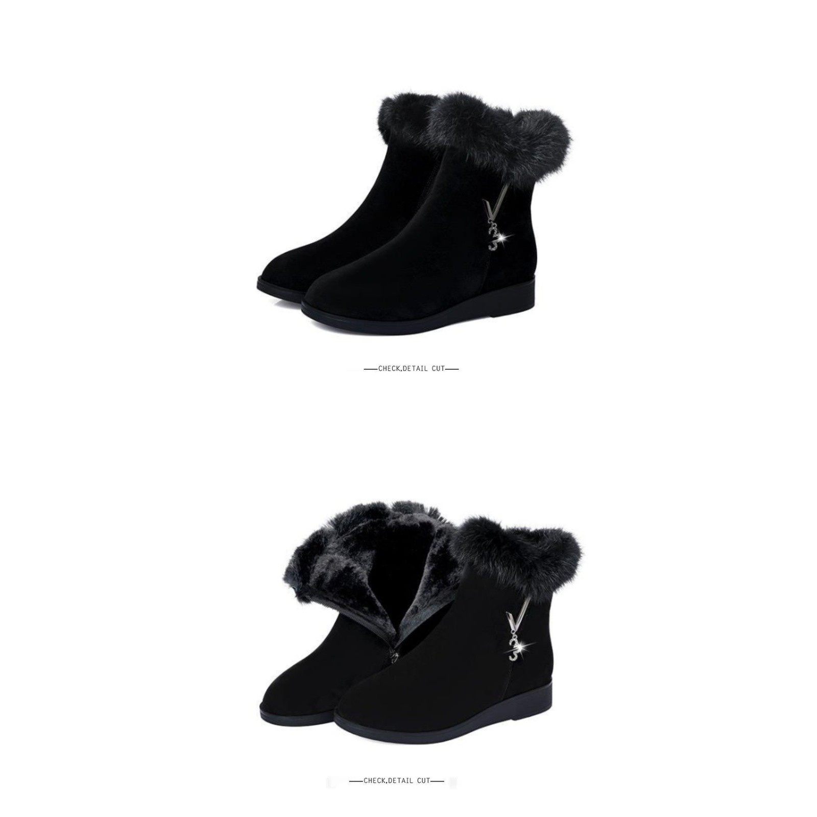 2025新款雪地靴女式冬季加厚棉靴平底女式大码妈妈中筒保暖毛毛鞋,淘宝优惠券,粉丝福利购,淘宝优惠卷