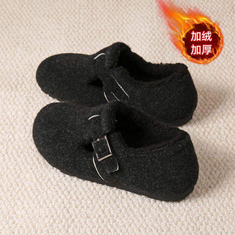 休闲风勃肯鞋2025冬季纯色勃肯棉鞋小个子复古港风冬天女鞋勃肯鞋,淘宝优惠券,粉丝福利购,淘宝优惠卷