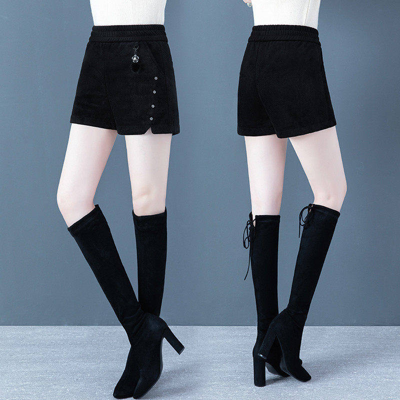 金丝绒短裤秋冬款女外穿高腰2026年新款时尚女士冬季加厚打底靴裤,淘宝优惠券,粉丝福利购,淘宝优惠卷