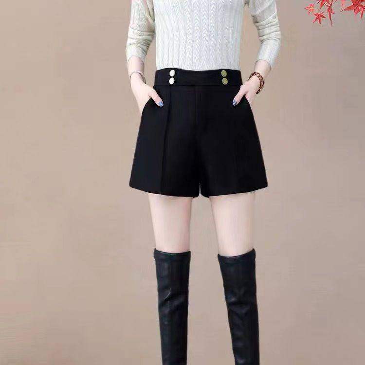 时尚气质毛呢短裤女秋冬季阔腿外穿百搭裤子2026新款高腰休闲靴裤,淘宝优惠券,粉丝福利购,淘宝优惠卷