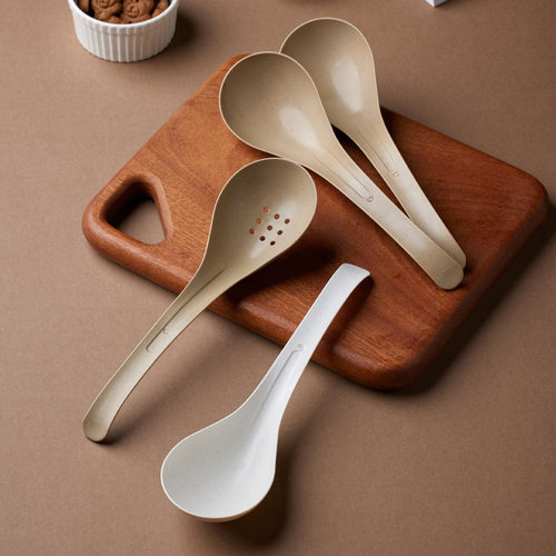 一次性大汤勺公勺汤匙稻壳大漏勺分餐勺大调羹特大号餐厅外卖加厚 - 图0