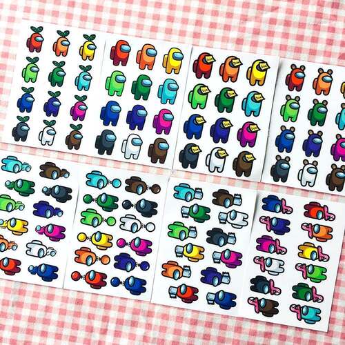 Discord Among Us Game Sticker Imposter Among of Us Classic - 图0