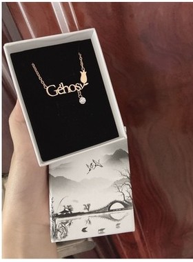 custom name necklace personalized DIY women chain fashion