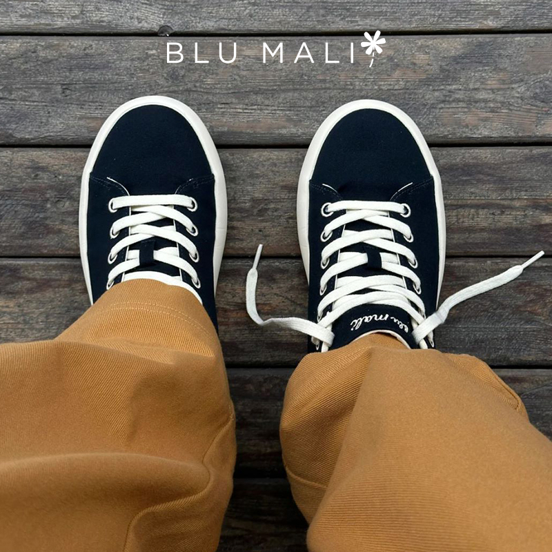 Blu Mali春夏新款男女款圆头纯色休闲滑板鞋情侣潮流增高帆布鞋