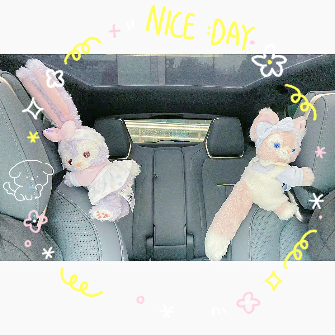 特斯拉车饰 懒懒玲娜贝儿狐狸窗帘扣毛绒玩具可爱汽车绑带摆件,淘宝优惠券,粉丝福利购,淘宝优惠卷