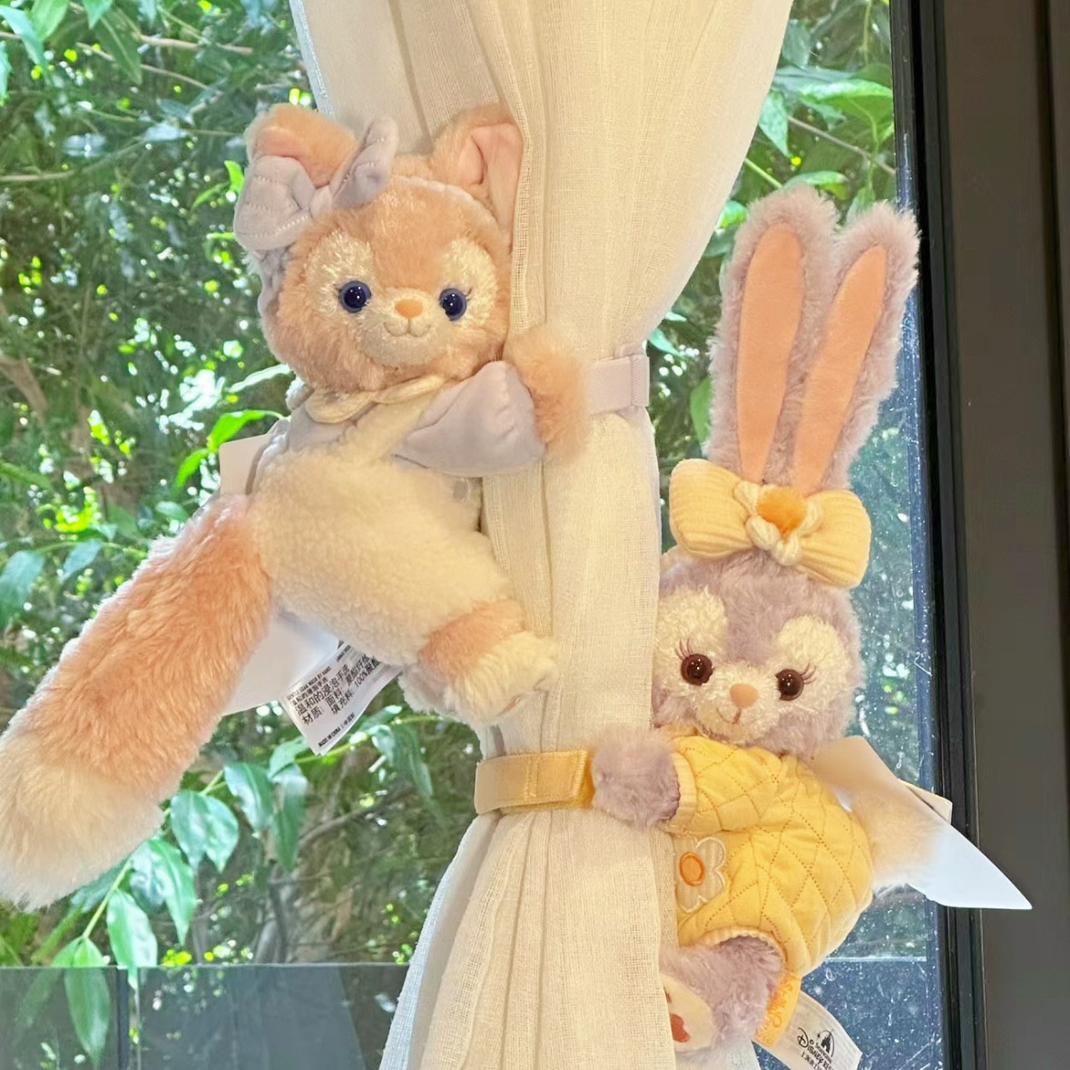 特斯拉车饰 懒懒玲娜贝儿狐狸窗帘扣毛绒玩具可爱汽车绑带摆件,淘宝优惠券,粉丝福利购,淘宝优惠卷