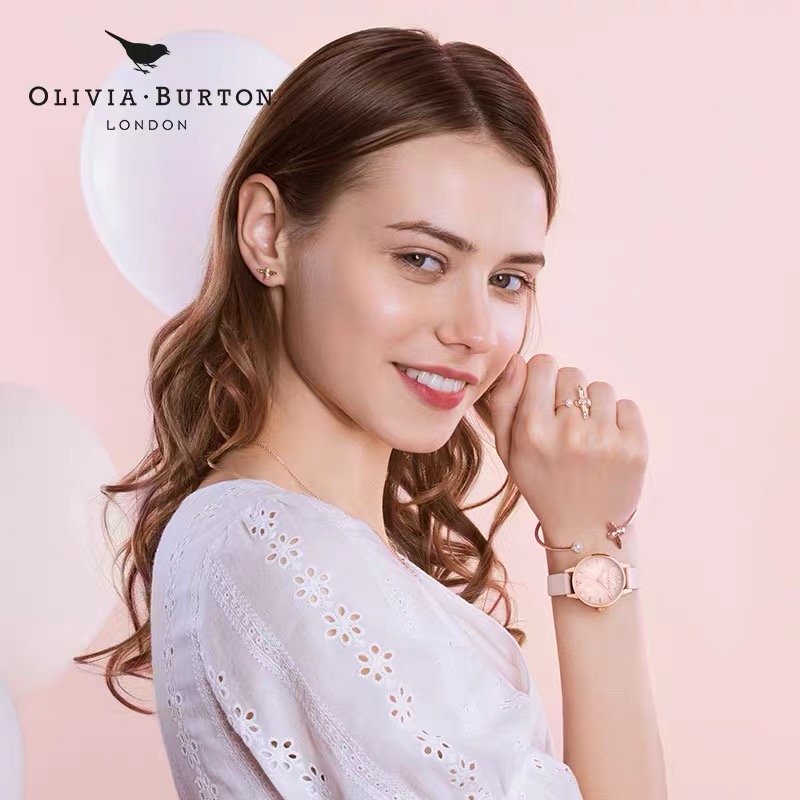 Olivia Burton浮雕小雏菊时尚雏菊小清新气质ob腕表女生日礼物