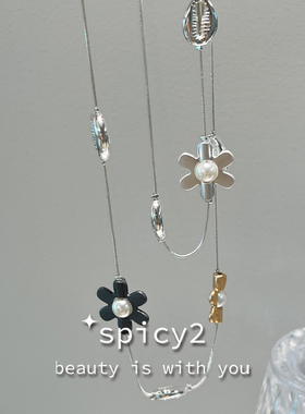 清冷ins风小众甜酷辣妹双层项链