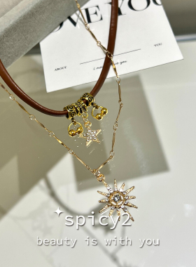 锁骨链美拉德辣妹美式ins风复古