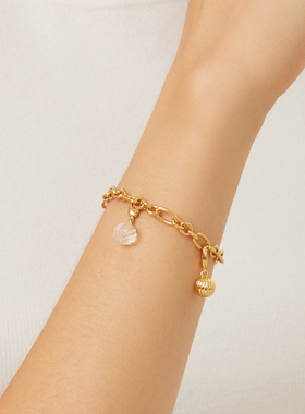 neverfar铜镀18K金天然水晶