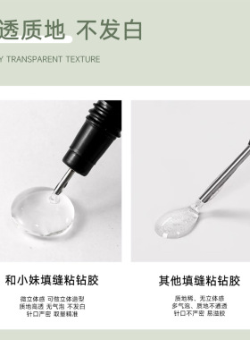 跨境新升级强力免洗粘钻胶美甲粘大钻锆石钻堆堆钻填缝封边胶