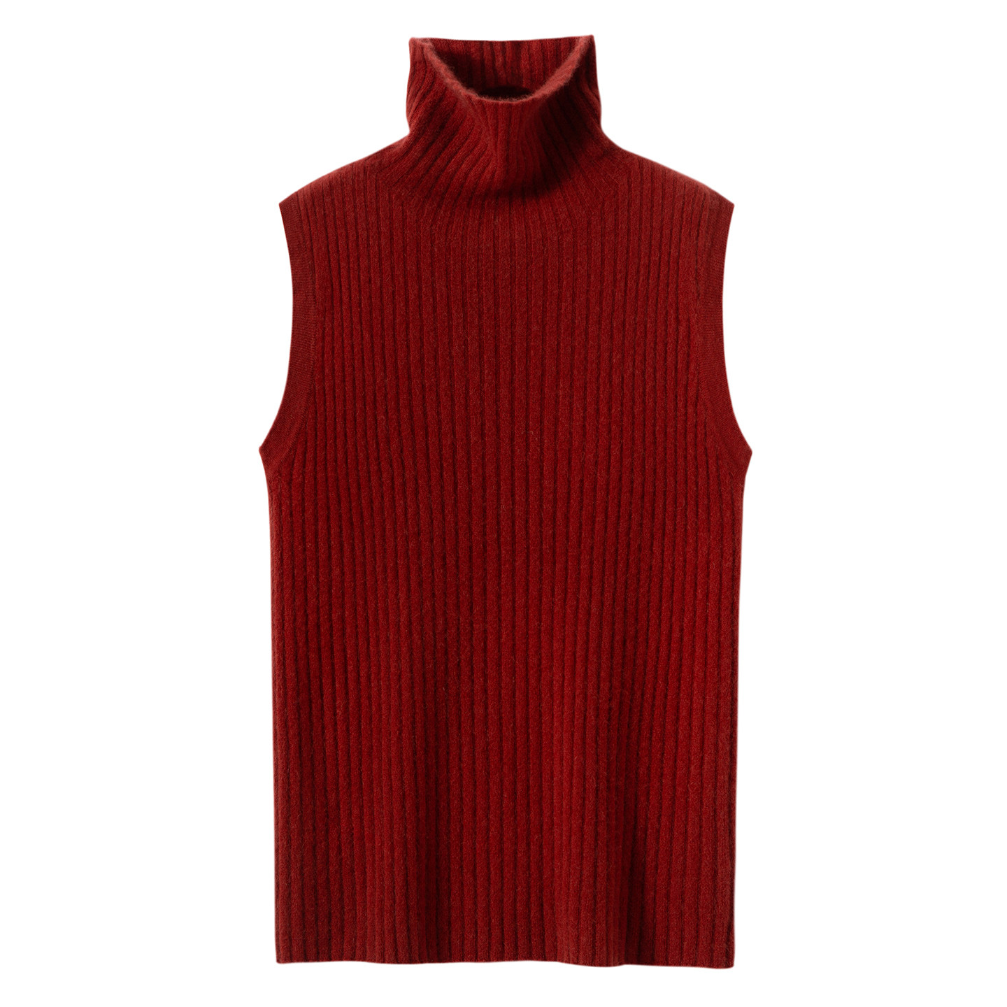 Wearable 100% Cashmere Pile Collar Sleeveless Vest