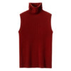 Wearable 100% Cashmere Pile Collar Sleeveless Vest