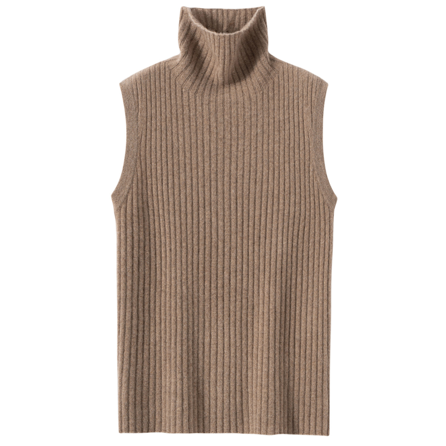 Wearable 100% Cashmere Pile Collar Sleeveless Vest