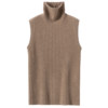 Wearable 100% Cashmere Pile Collar Sleeveless Vest