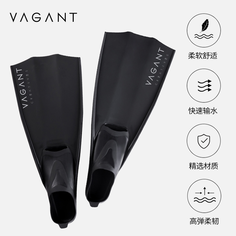 VAGANT潜水脚蹼专业浮潜蛙鞋游泳装备成人深潜自由潜水肺潜水专用 - 图2