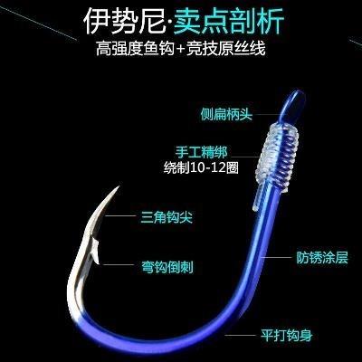 鱼钩鱼套垂装线全具套成品EAF钓鱼神器渔鱼具大全钓用品组合配件-图0