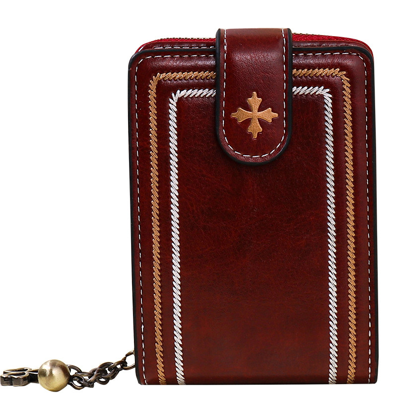 卡包女新款防盗刷大容量折叠零钱包 步跃伦卡包