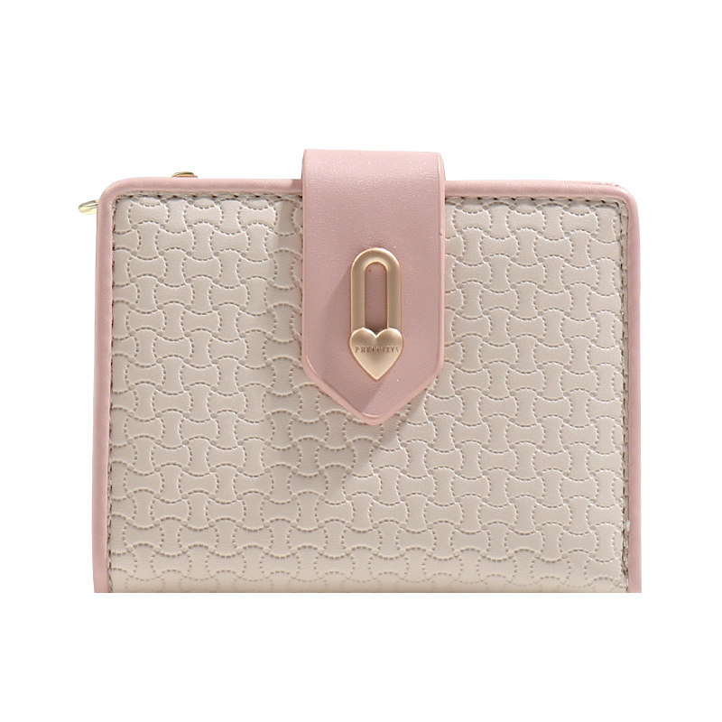 女小清新学生可爱卡包爱心心零钱包 步跃伦钱包