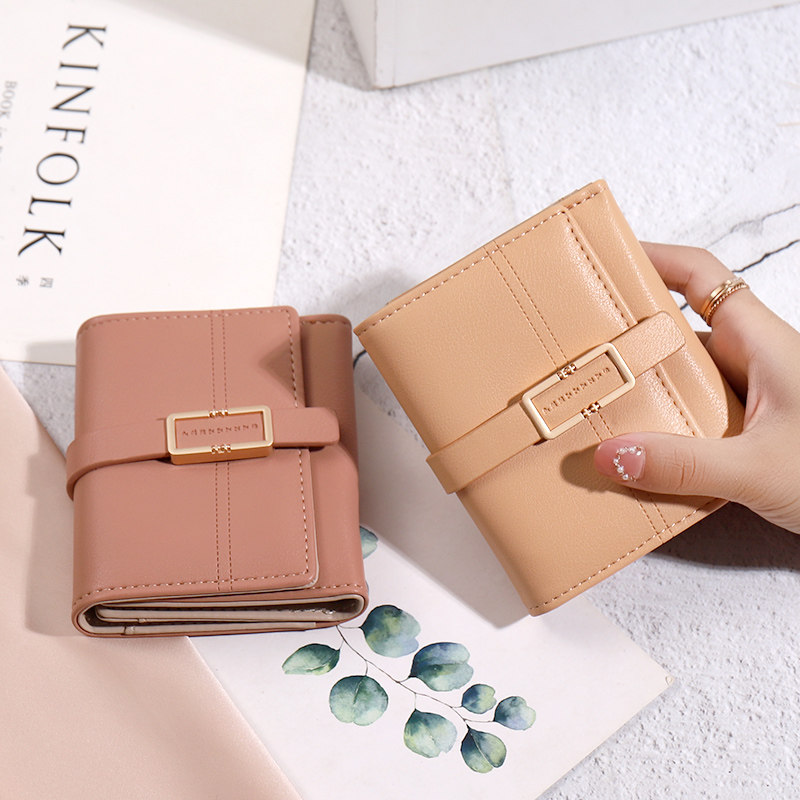 小众设计气质仙女短款折叠感零钱包 步跃伦钱包