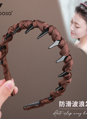 Lvpasa女士高颅顶绝美发箍蓬松显发量头箍新款高级感带齿发卡发捆