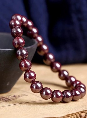 原矿朱砂手串原石打磨收藏级真品高含量本命年男女款辰砂手链