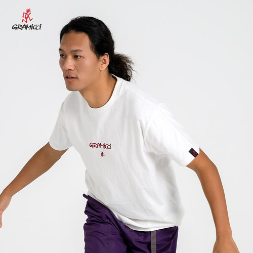 GRAMICCI小野人 山系刺绣男女圆领短袖T恤情侣GUT-21SC04 - 图1