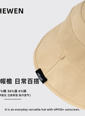 双面渔夫帽大头围素颜帽子