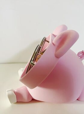 小猪眼镜支架收纳盒手机