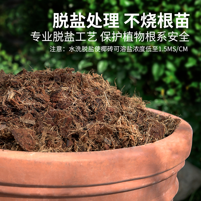 花彩师脱盐粗椰壳营养土椰壳丝椰糠免水洗蝴蝶兰月季天然椰砖土 - 图2