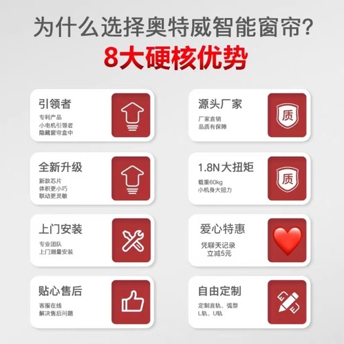 隐藏式电动窗帘轨道智能全自动电机横装置小电机适用于米天猫款 - 图1