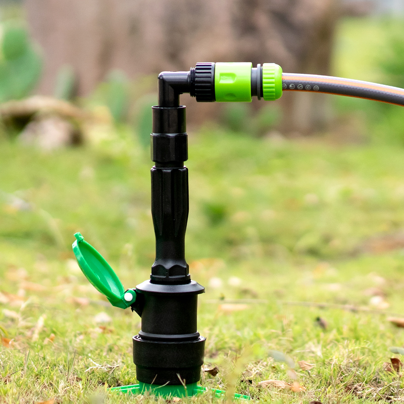 园林快速取水阀绿化取水器地插小区草坪水管接水接头钥匙杆6分1寸-图1