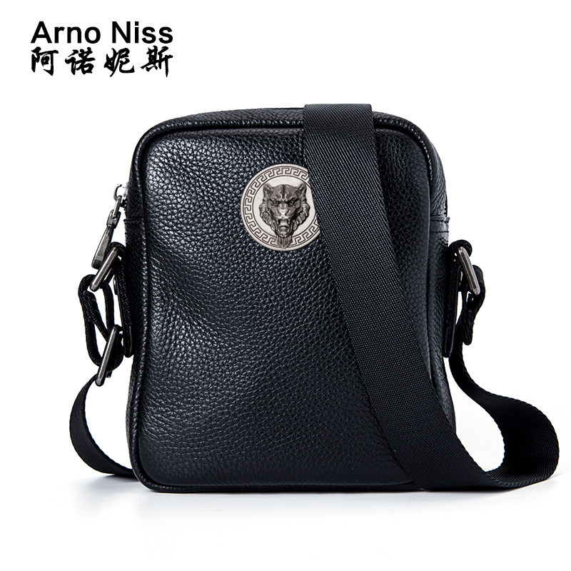 阿诺妮斯真皮男生小包单肩斜挎背包 阿诺妮斯男士包袋