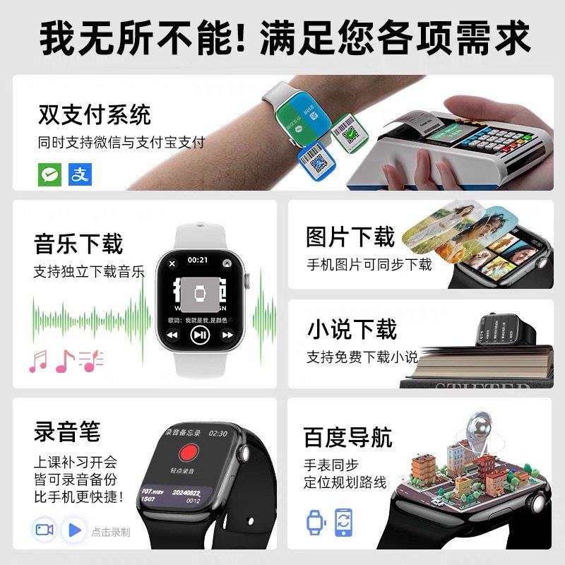 华强北watchS10手表新款顶配测心率血糖运动iwatch适用苹果series-图3