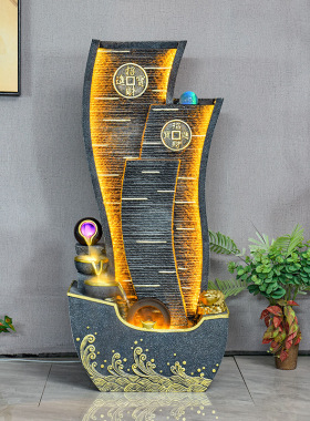 东南亚流水招财摆件循环喷泉风水