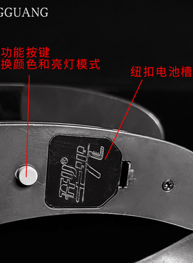 LED七彩科技感发光蹦迪抖音酒吧夜店眼镜女赛博拍照气氛道具男潮