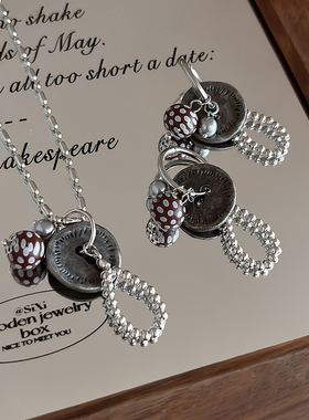 纽扣项链女小众轻奢高级感锁骨链