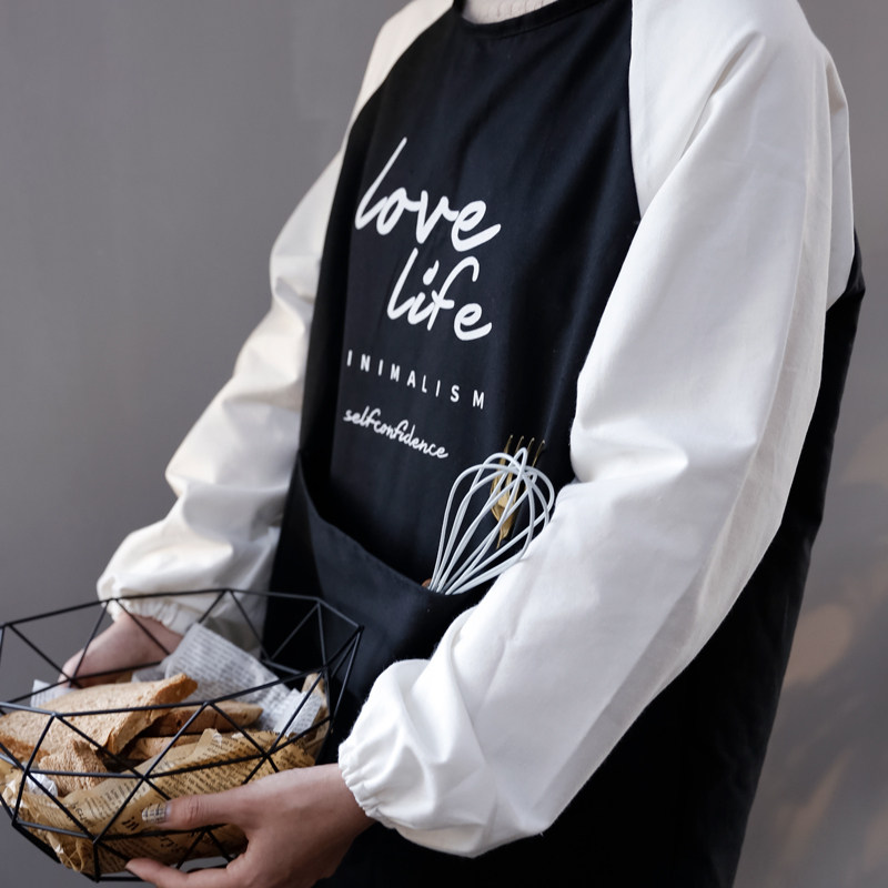 厨房罩衣女新款大人做饭穿的纯棉画画长袖全包围裙上班专用工作服,淘宝优惠券,粉丝福利购,淘宝优惠卷