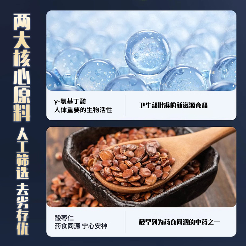 北京同仁堂酸枣仁百合茯苓氨基丁酸γ片非睡眠茶非膏糕正品旗舰店 - 图1