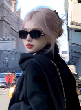 新款复古方框欧美风太阳镜女高级感凯旋门遮阳墨镜方圆脸网