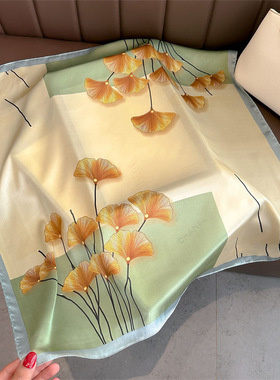 春季新款方巾70cm方巾高级感仿真丝围巾春季围巾轻奢高级感小