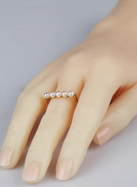 「9.5新」-海水珍珠钻石戒指