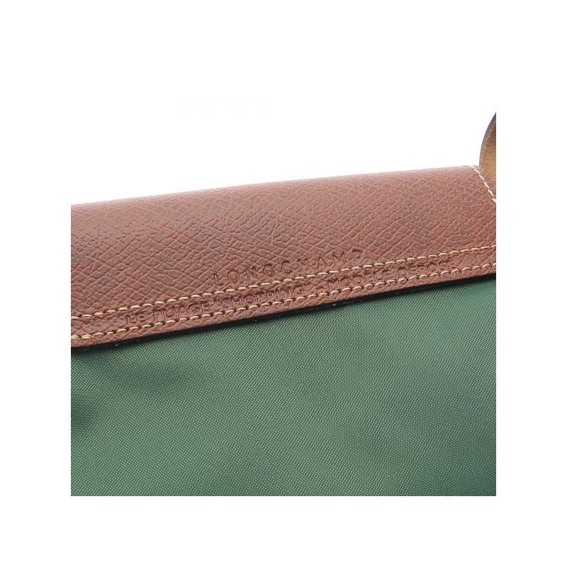 中古Longchamp珑骧女包S级99新Shoulder bag肩包帆布托特包绿色 - 图2