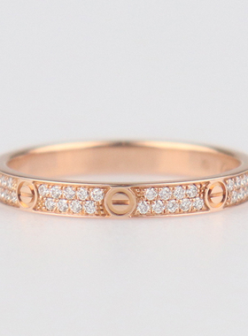 Cartier卡地亚LOVE铺镶钻石戒指