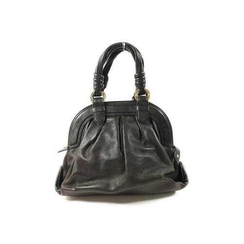 中古Bally巴利女包B级9新Handbag手包牛皮手提包黑色 - 图0