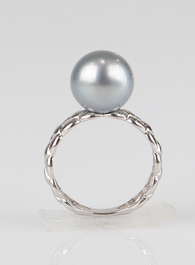 中古「95新」黑色南洋珍珠戒指