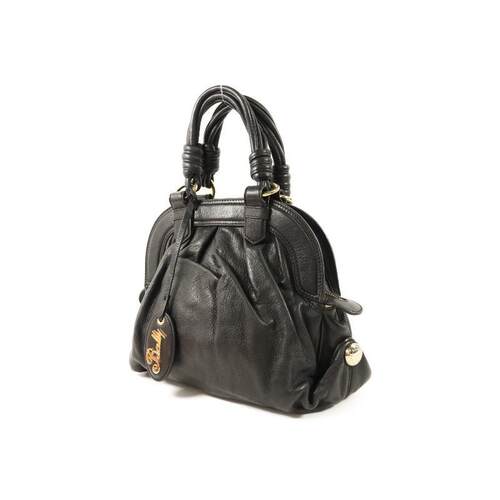 中古Bally巴利女包B级9新Handbag手包牛皮手提包黑色 - 图1
