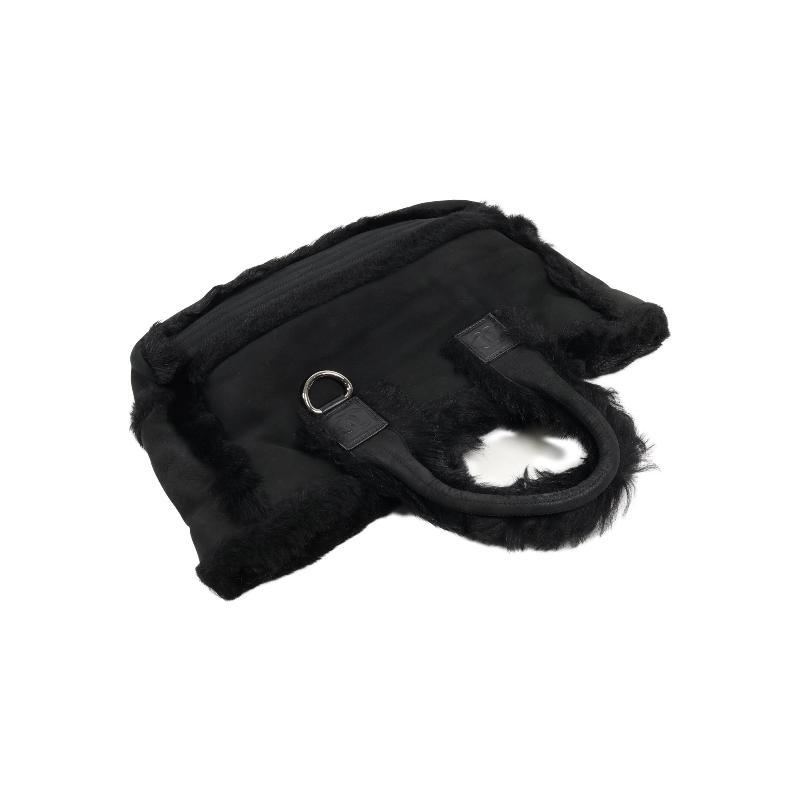 中古Chanel香奈儿女包B级9新tote bag托特包羊皮托特包黑色 - 图3